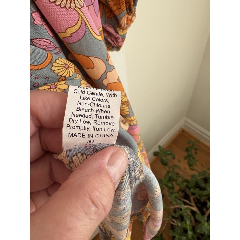 Rusttydustty 2XL Dress Floral Boho Cottagecore Retro Vacation Hippie Chic Whimsy - Picture 6 of 11